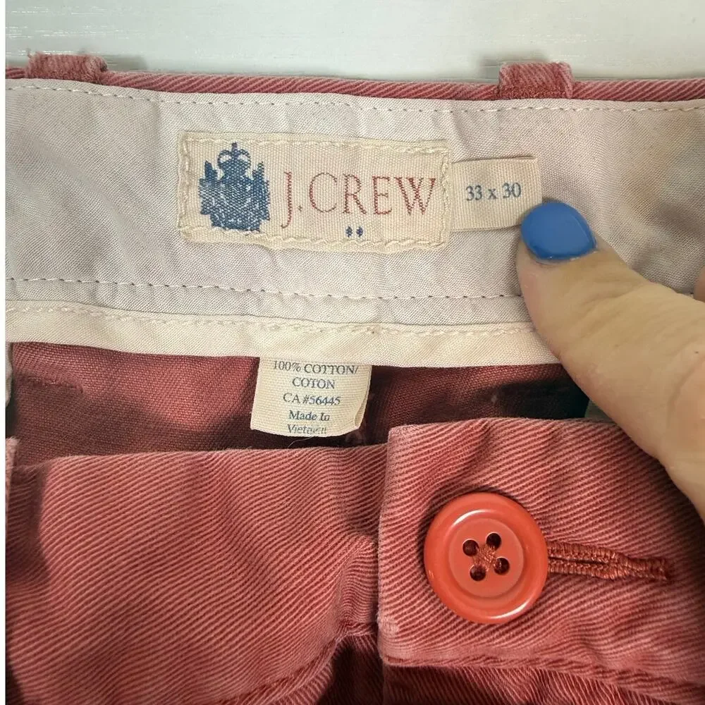 J. Crew Pink Chinos 33x30